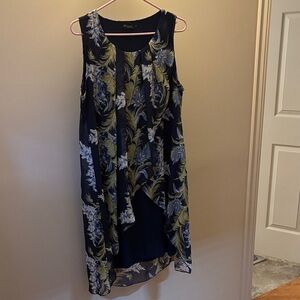 Elegant High Low Dress with Floral Patterns